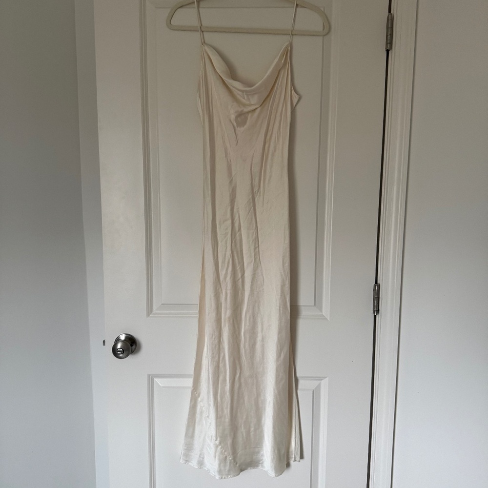 Victoria’s Secret Cow‑Neck Silk Slip Maxi Dress – Size M